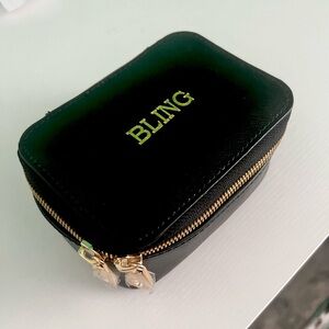 Boulevard “BLING” black leather jewelry case